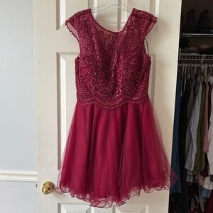 Narianna Burgundy Formal Kids Dress